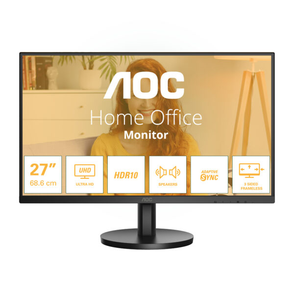 Монитор AOC U27B3A, 27" IPS 4K UHD 60Hz