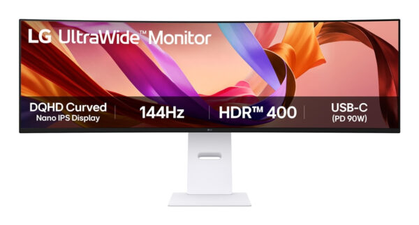 Монитор LG 49U950A-W, 49" Curved IPS, 5120x1440 144Hz