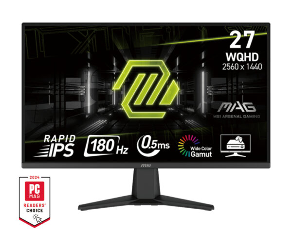 Монитор MSI MAG 275QF, 27" Rapid IPS, QHD 2560x1440, 180Hz