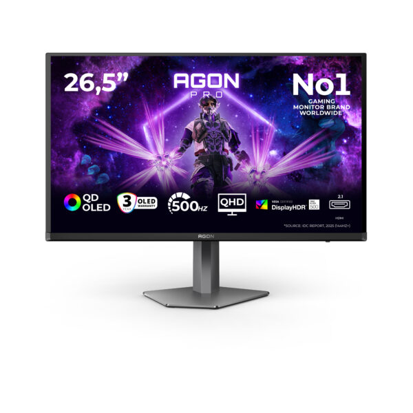 Монитор AOC AG276QKD2, 26.5" QD-OLED, 2560x1440 500Hz