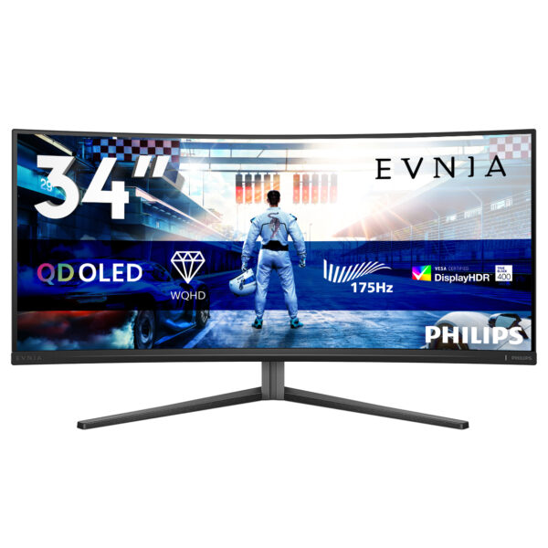 Монитор Philips 34M2C6500, 34" Curved QD-OLED, 3440x1440 100Hz