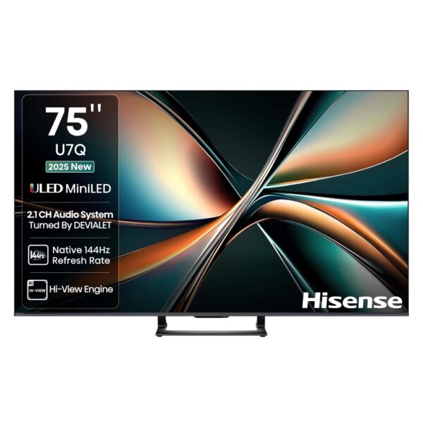 Телевизор Hisense 75U7Q Pro, 75" ULED FALD 4K 165Hz Smart TV