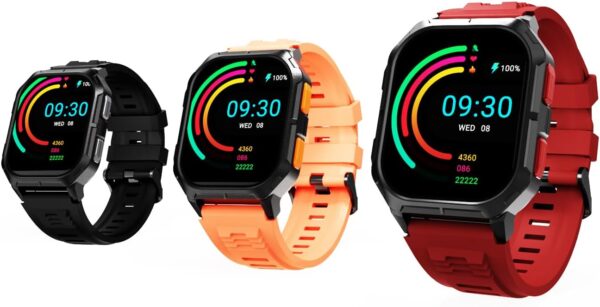 Смарт часовник HiFuture Ultra 3, 2.0", Bluetooth Call, черен/червен