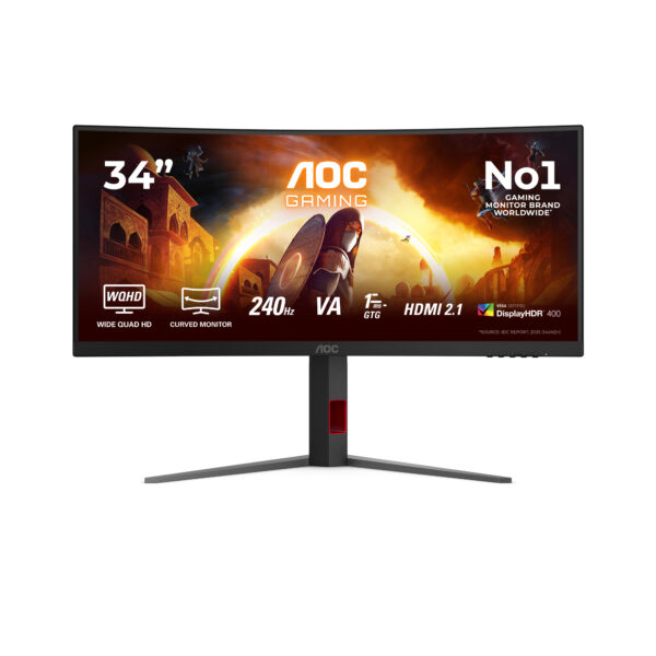 Монитор AOC CU34G4Z, 34" Curved VA, 3440x1440 240Hz