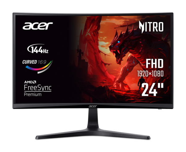 Монитор Acer ED240QP0BI, 23.6" Curved VA, 1920x1080, 144Hz