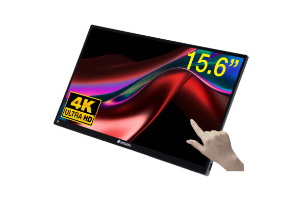 Монитор Verbatim PMT-15, 15.6" 4K преносим тъч дисплей