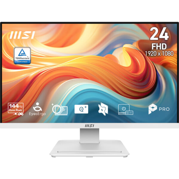 Монитор MSI PRO MP241W, 23.8" VA бял, 1920x1080 144Hz