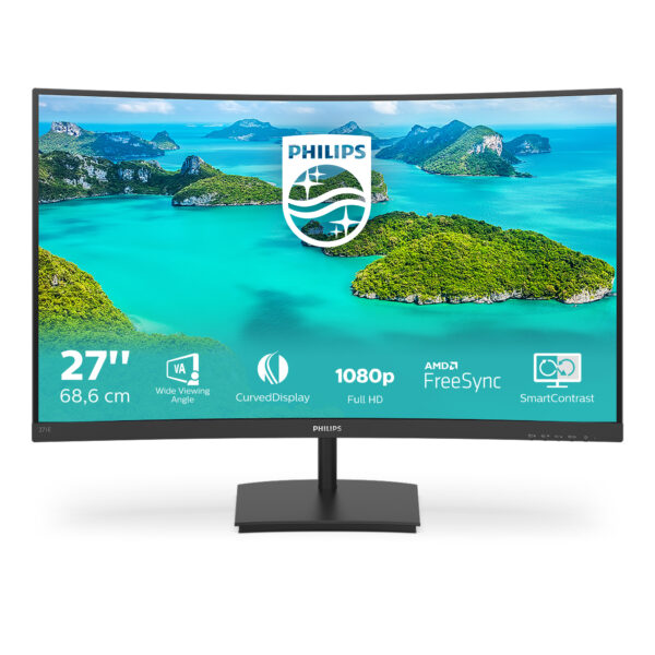 Монитор Philips 271E1SCA, 27" Curved 1500R VA FHD 75Hz