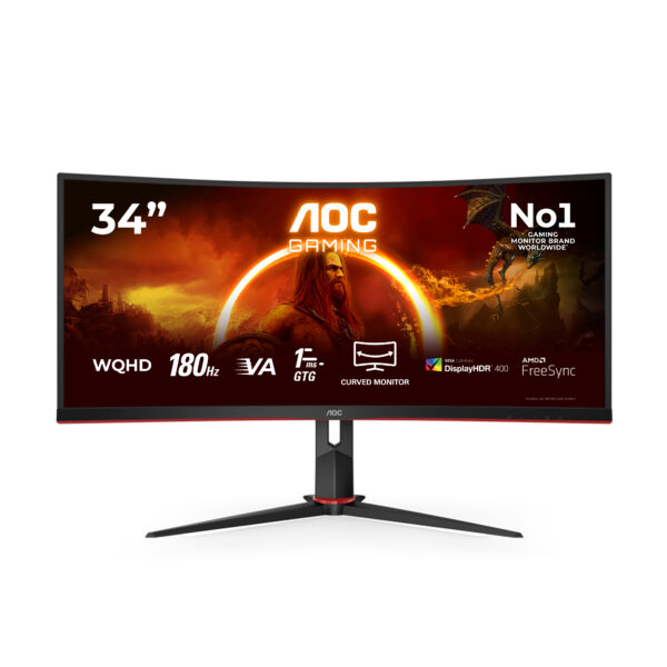 Монитор AOC CU34G2XP, 34" VA 3440x1440 180Hz