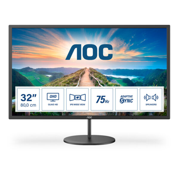 Монитор AOC Q32V4, 31.5" IPS QHD 75Hz