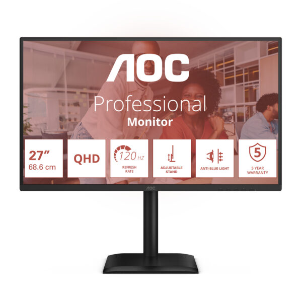Монитор AOC Q27E4U, 27" IPS, 2560x1440 120Hz