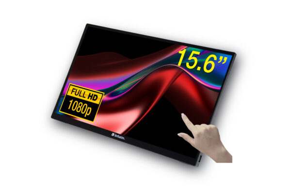 Монитор Verbatim PMT-15, 15.6" IPS сензорен, 1920x1080 60Hz