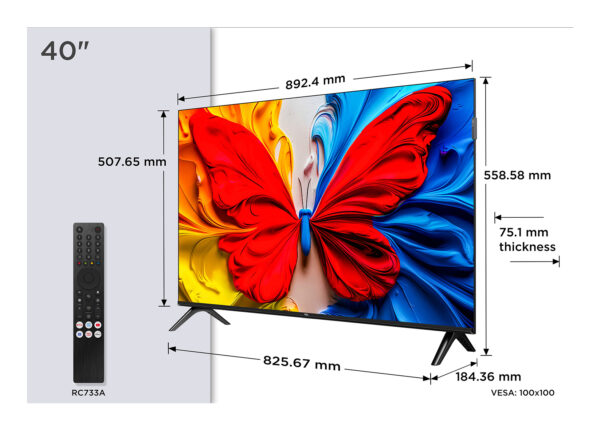 Телевизор TCL 40S5K, 40" FHD, HDR10, Android TV