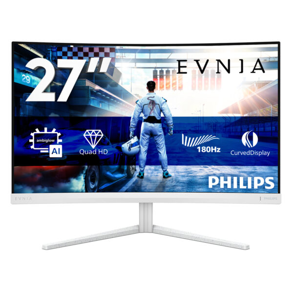 Монитор Philips 27M2C5501, 27" Curved VA, 2560x1440 180Hz