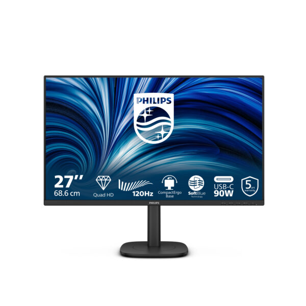 Монитор Philips 27B2U3601, 27" IPS, 2560x1440 120Hz