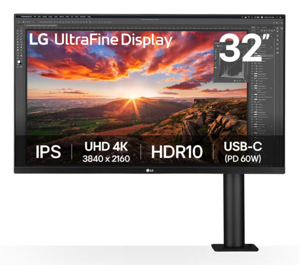 Монитор LG 32UN880K-B, 31.5" IPS, 3840x2160 60Hz