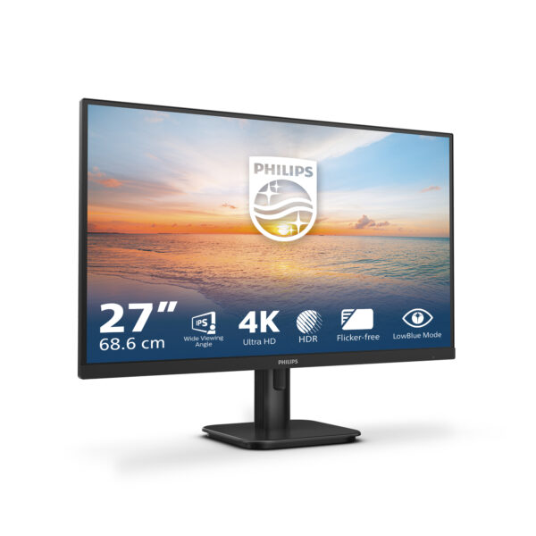 Монитор Philips 27E1N1800A, 27" IPS, 3840x2160 60Hz