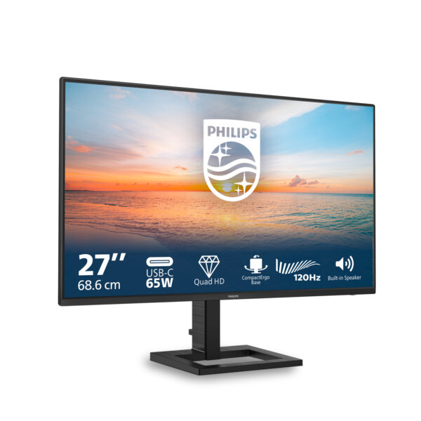 Монитор Philips 27E1N1600AE, 27" IPS, 2560x1440 100Hz